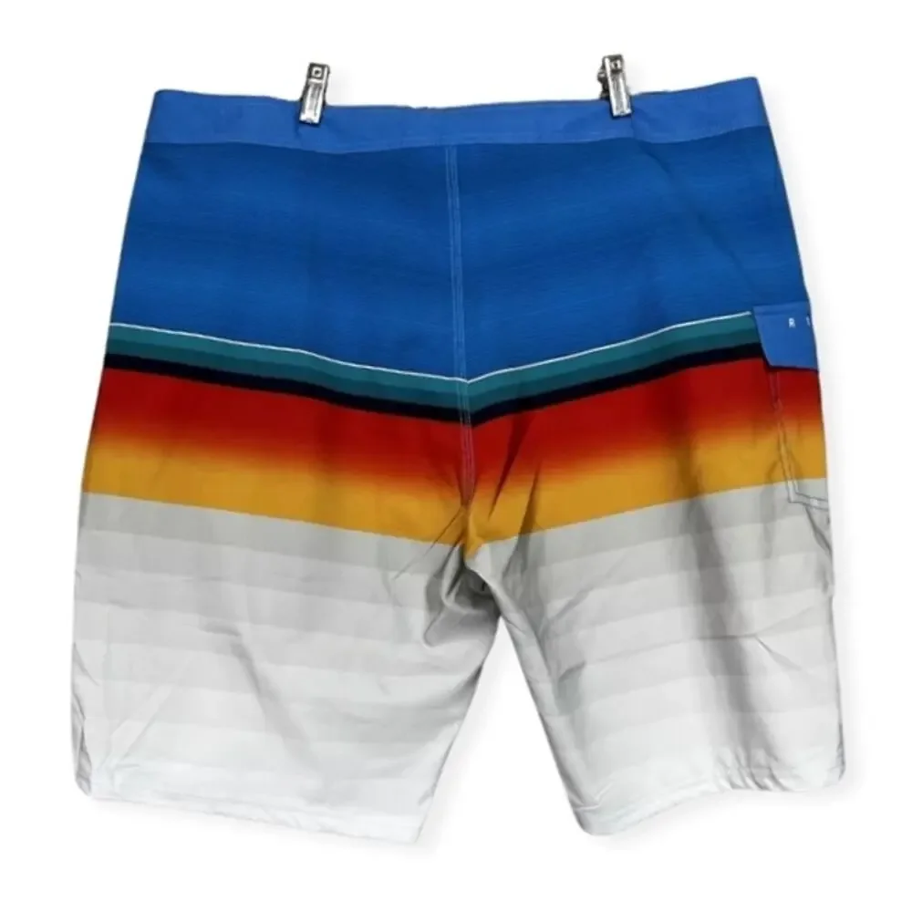 RipCurl Board Shorts Daybreakers Stripe Pattern Adjustable Drawstring M 30 NWT